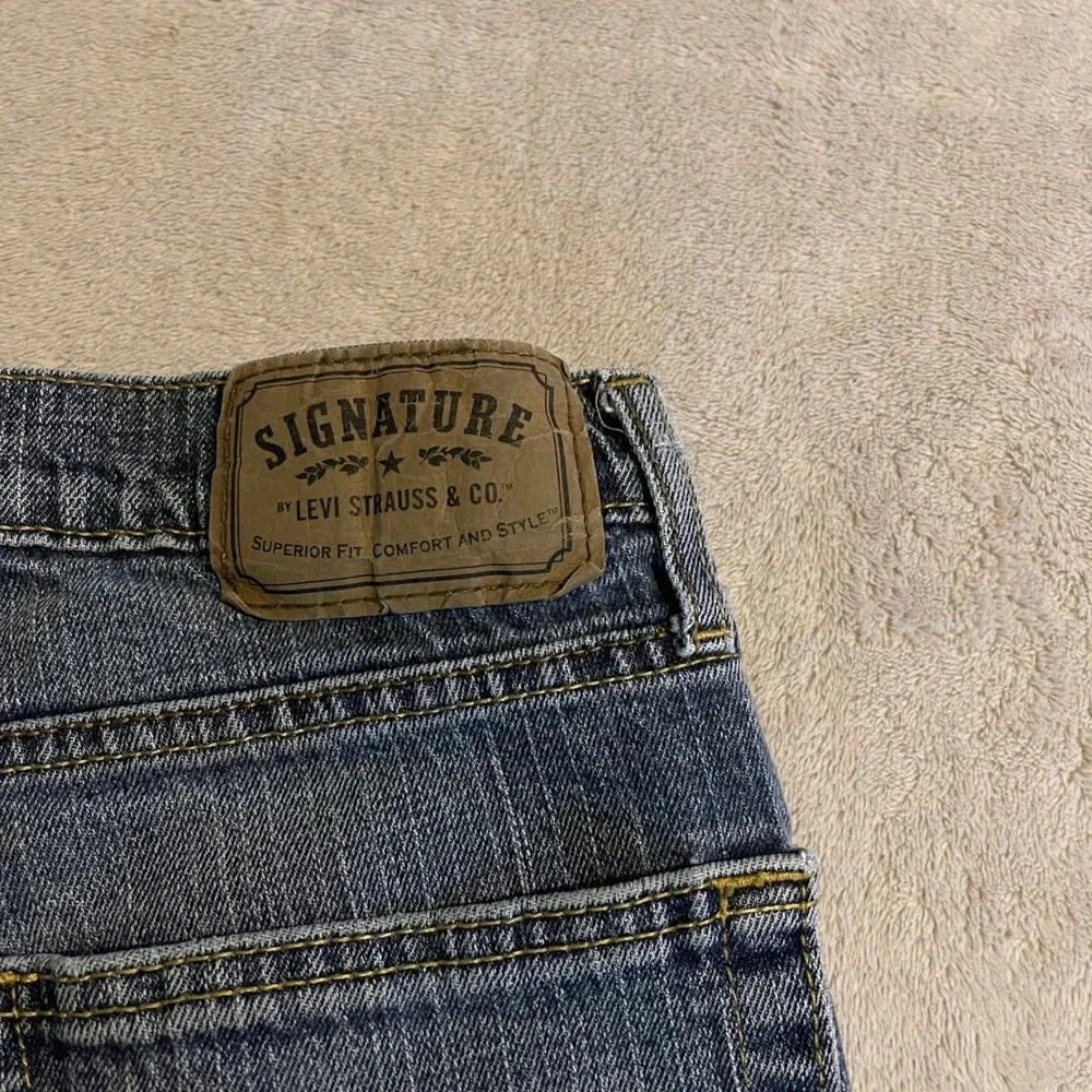 Signature by Levi Strauss & Co Mens Slim Straight Blue Denim Jeans‎ Size 32x28